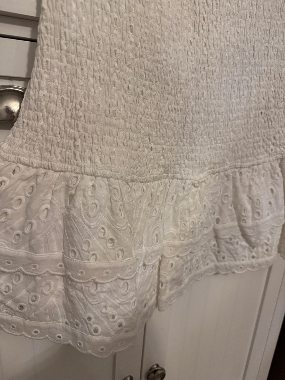Edikted Strapless White Ruffle Dress - Picture 3 of 6